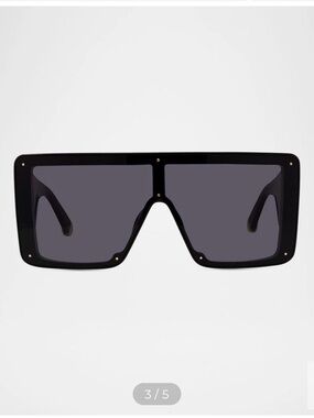 Stella McCartney Oversized Shield Sunglasses - Black- New